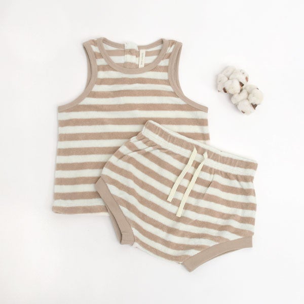 オーガニックコットン ベビーテリータンク＆ショーツ