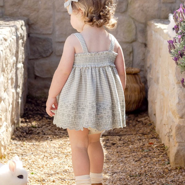 オーガニックコットン ベビーメイ スモックトップ＆ブルマー セット