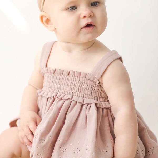 オーガニックコットン ベビーメイ スモックトップ＆ブルマー セット