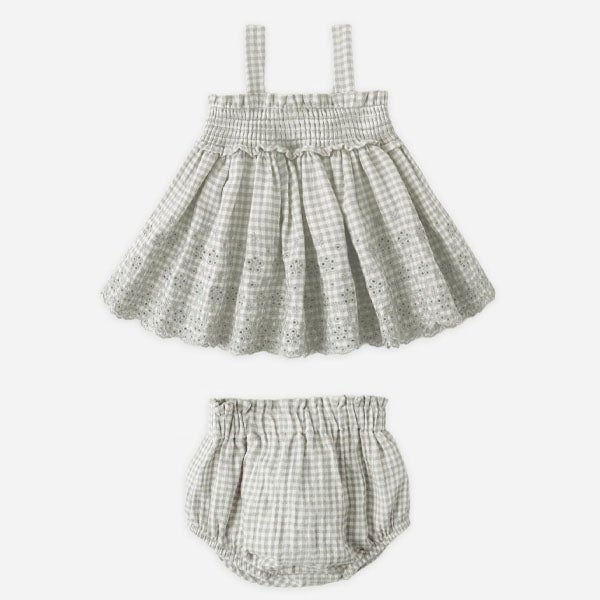 オーガニックコットン ベビーメイ スモックトップ＆ブルマー セット