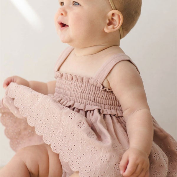 オーガニックコットン ベビーメイ スモックトップ＆ブルマー セット