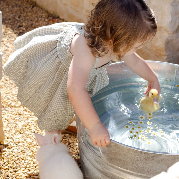 オーガニックコットン ベビーメイ スモックトップ＆ブルマー セット