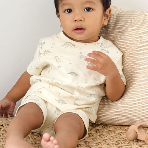  オーガニックコットン ベビーサマーパジャマセット