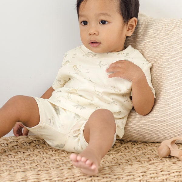  オーガニックコットン ベビーサマーパジャマセット