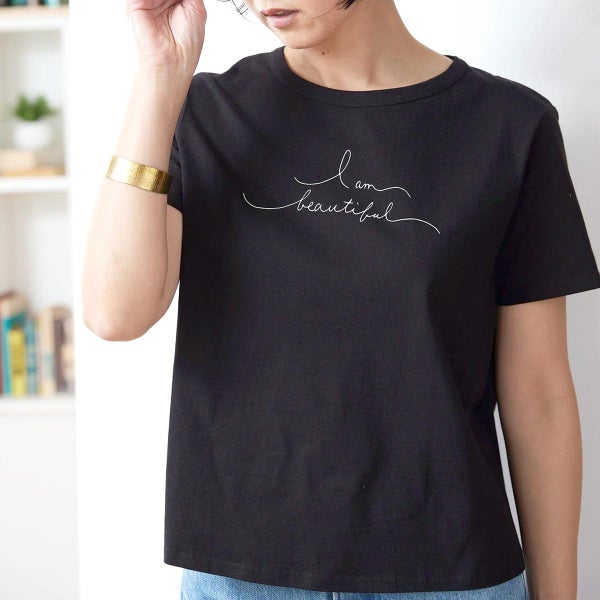 ーガニックコットン 天竺 メッセージTシャツ