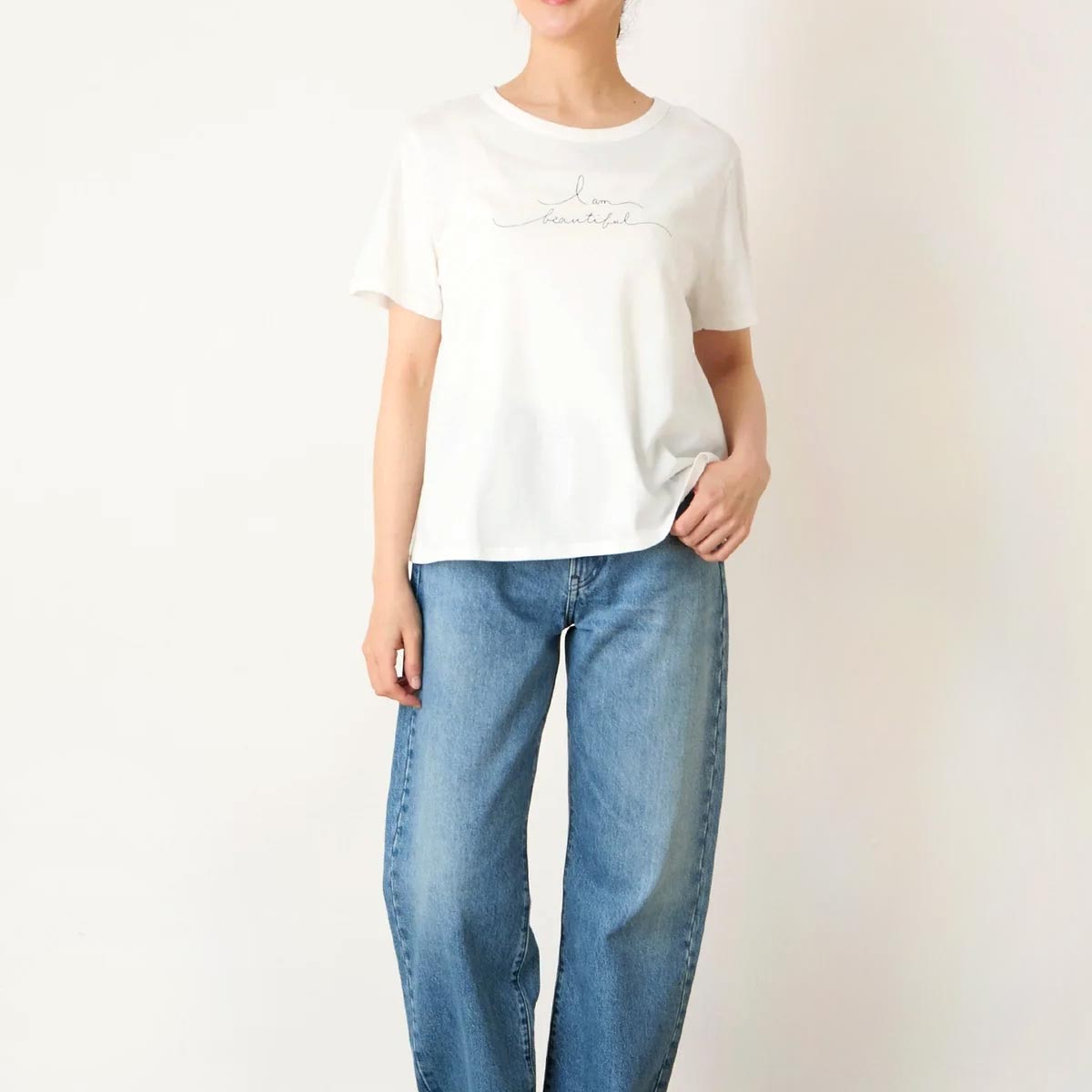 ーガニックコットン 天竺 メッセージTシャツ