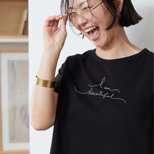 ーガニックコットン 天竺 メッセージTシャツ