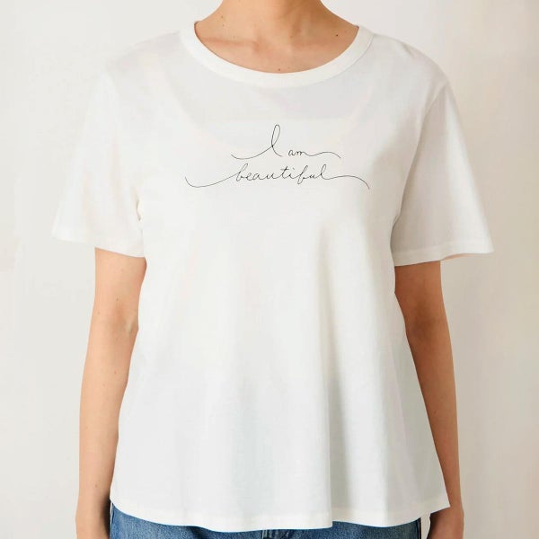 ーガニックコットン 天竺 メッセージTシャツ
