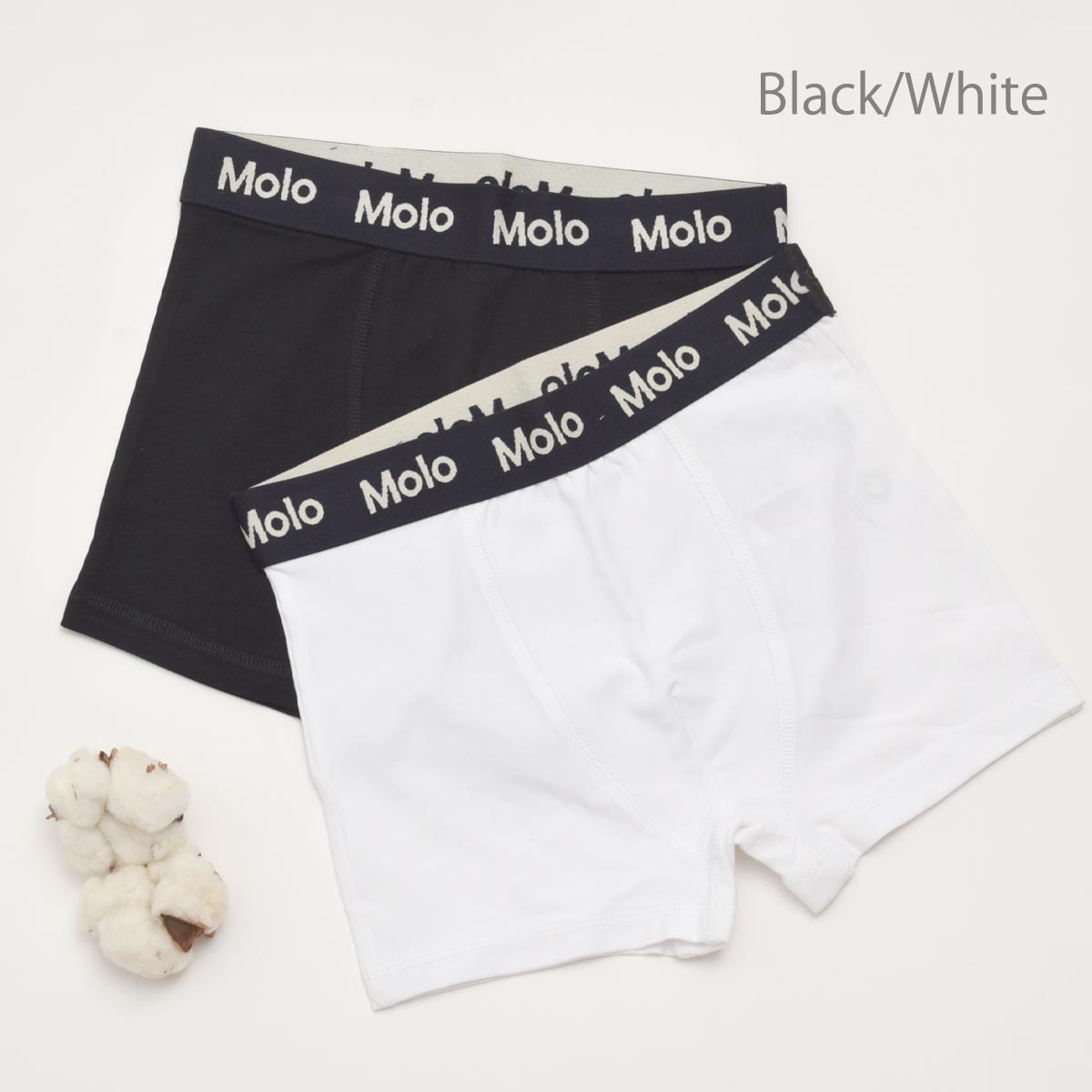 オーガニックコットン キッズボクサーパンツJustin 2-pack