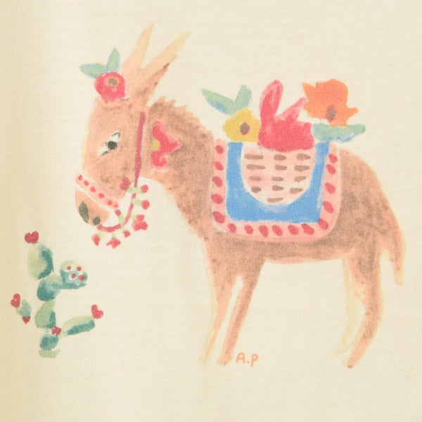オーガニックコットン ベビー 半袖Ｔシャツ Little Donkey