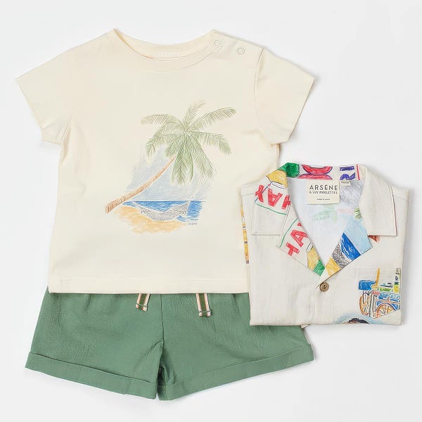 オーガニックコットン ベビー 半袖Ｔシャツ Palm