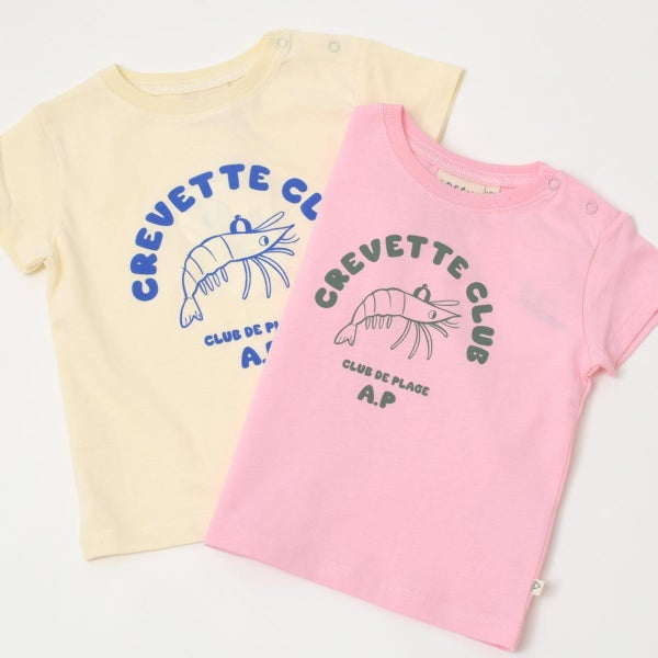 オーガニックコットン ベビー 半袖Ｔシャツ Shrimp Club