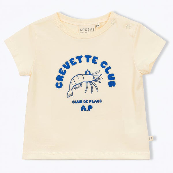 オーガニックコットン ベビー 半袖Ｔシャツ Shrimp Club