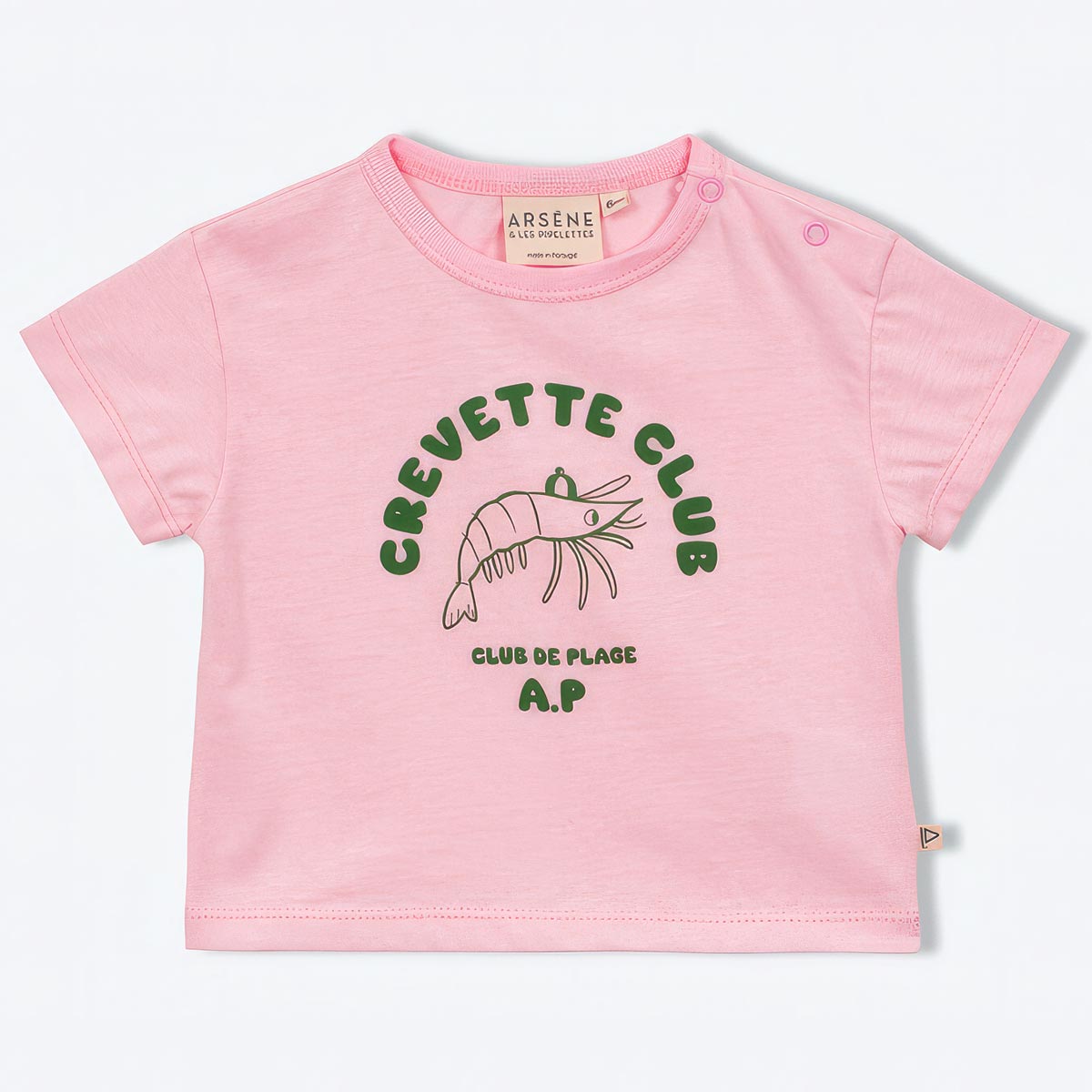 オーガニックコットン ベビー 半袖Ｔシャツ Shrimp Club