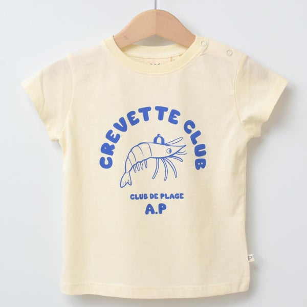 オーガニックコットン ベビー 半袖Ｔシャツ Shrimp Club