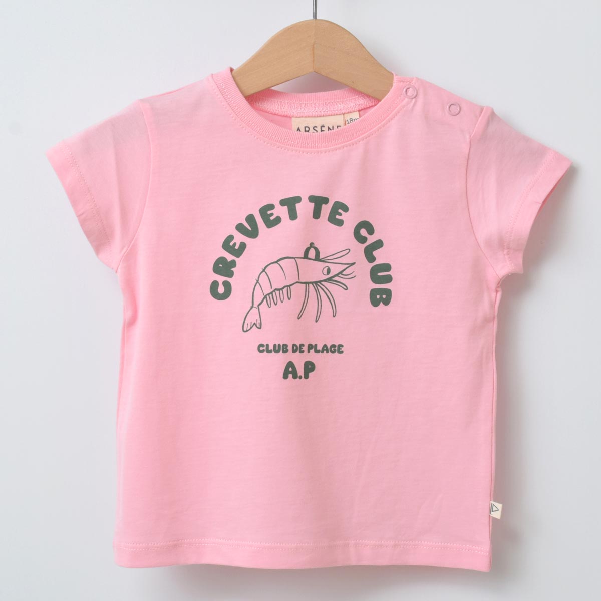 オーガニックコットン ベビー 半袖Ｔシャツ Shrimp Club