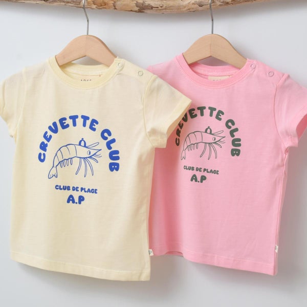 オーガニックコットン ベビー 半袖Ｔシャツ Shrimp Club