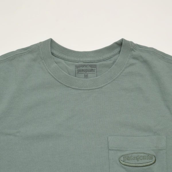 オーガニックコットン メンズ・ロングスリーブ・ミッドウェイト・'95 オーバル・ロゴ・ポケット・Tシャツ