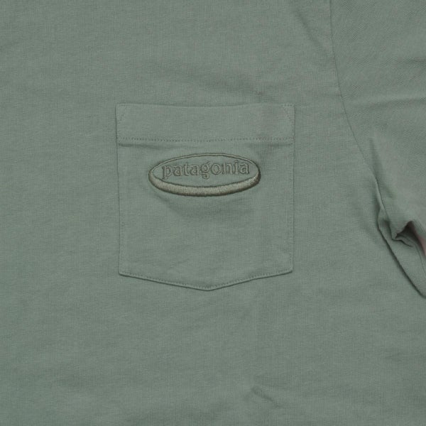 オーガニックコットン メンズ・ロングスリーブ・ミッドウェイト・'95 オーバル・ロゴ・ポケット・Tシャツ