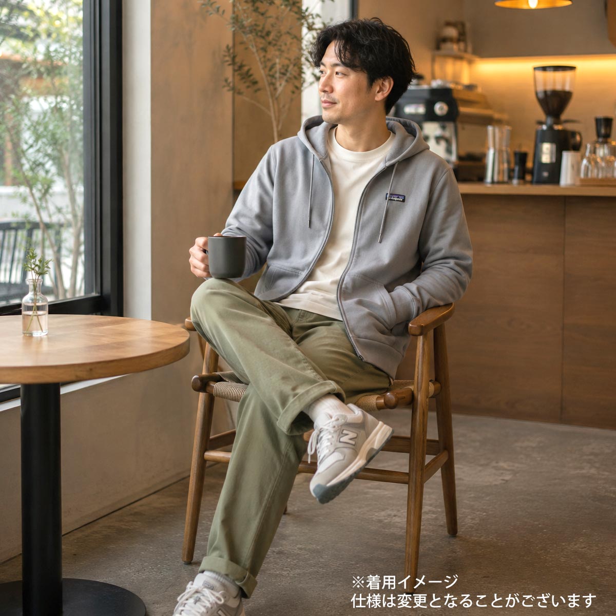 オーガニックコットン メンズ・デイリー・フルジップ・フーディ