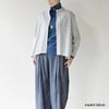 オーガニックコットン タテシマスタンドカラーシャツ