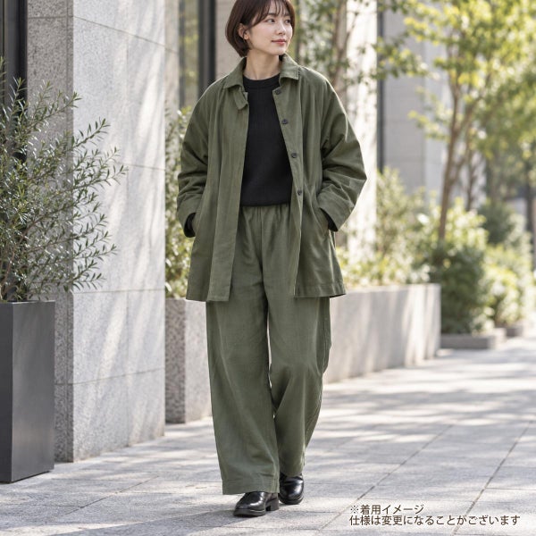 オーガニックコットン スラブヘリンボンミトンポッケパンツ