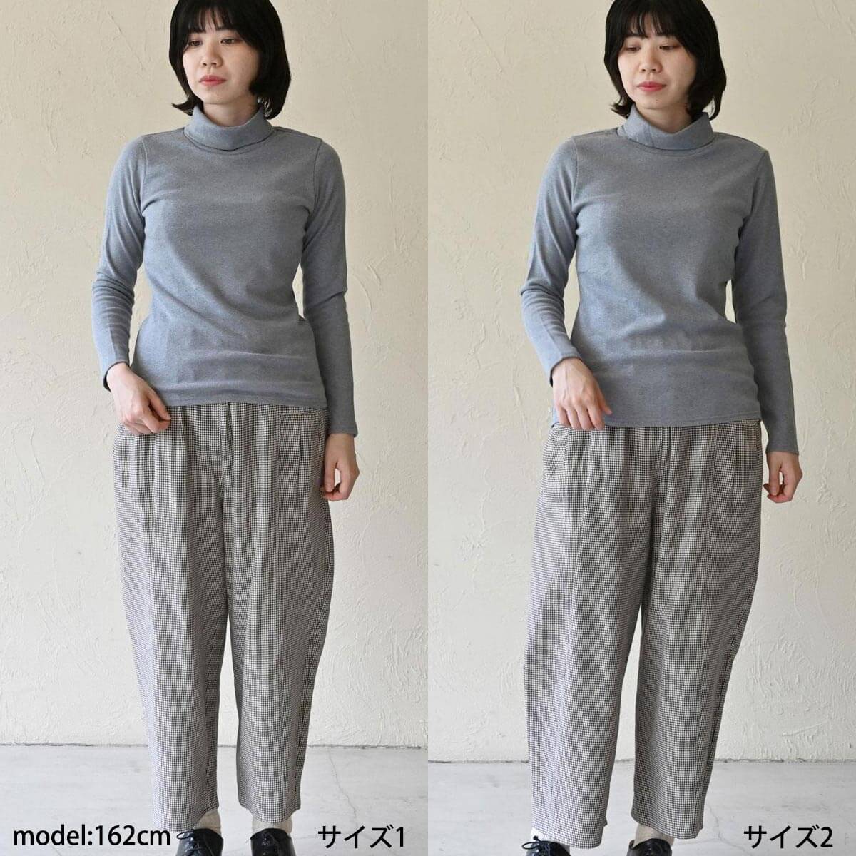 オーガニックコットン タートルネックトップ