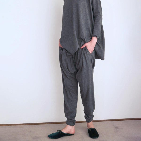 オーガニックコットン ファインニットロングサルエルパンツ