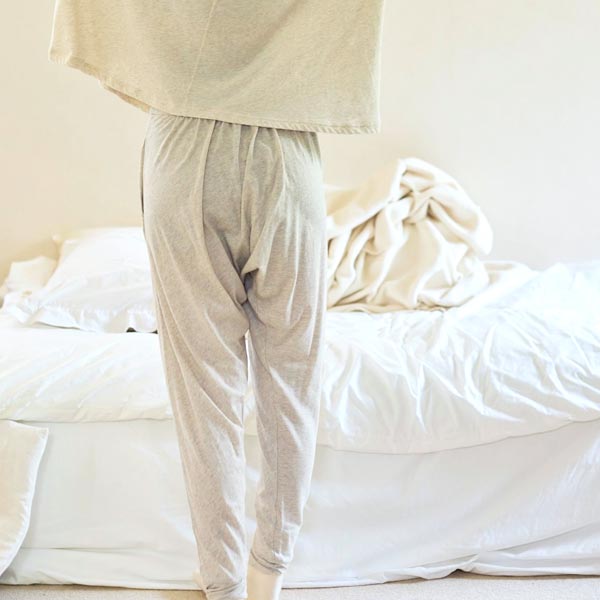 オーガニックコットン ファインニットロングサルエルパンツ