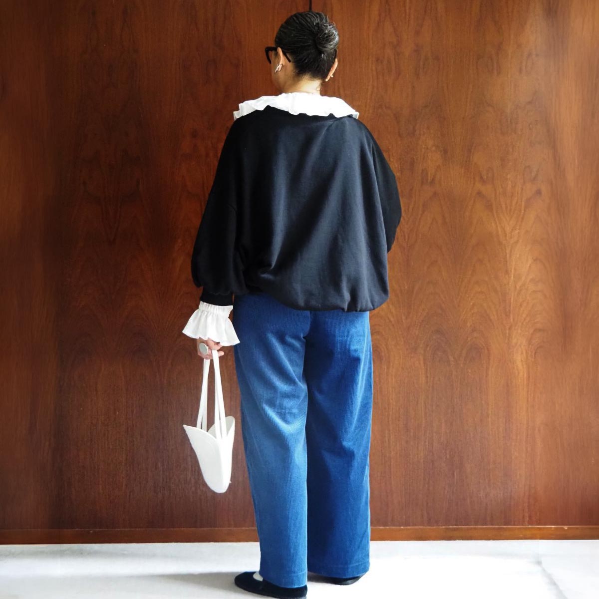 オーガニックコットン KO コーデュロイ タックワイドパンツ