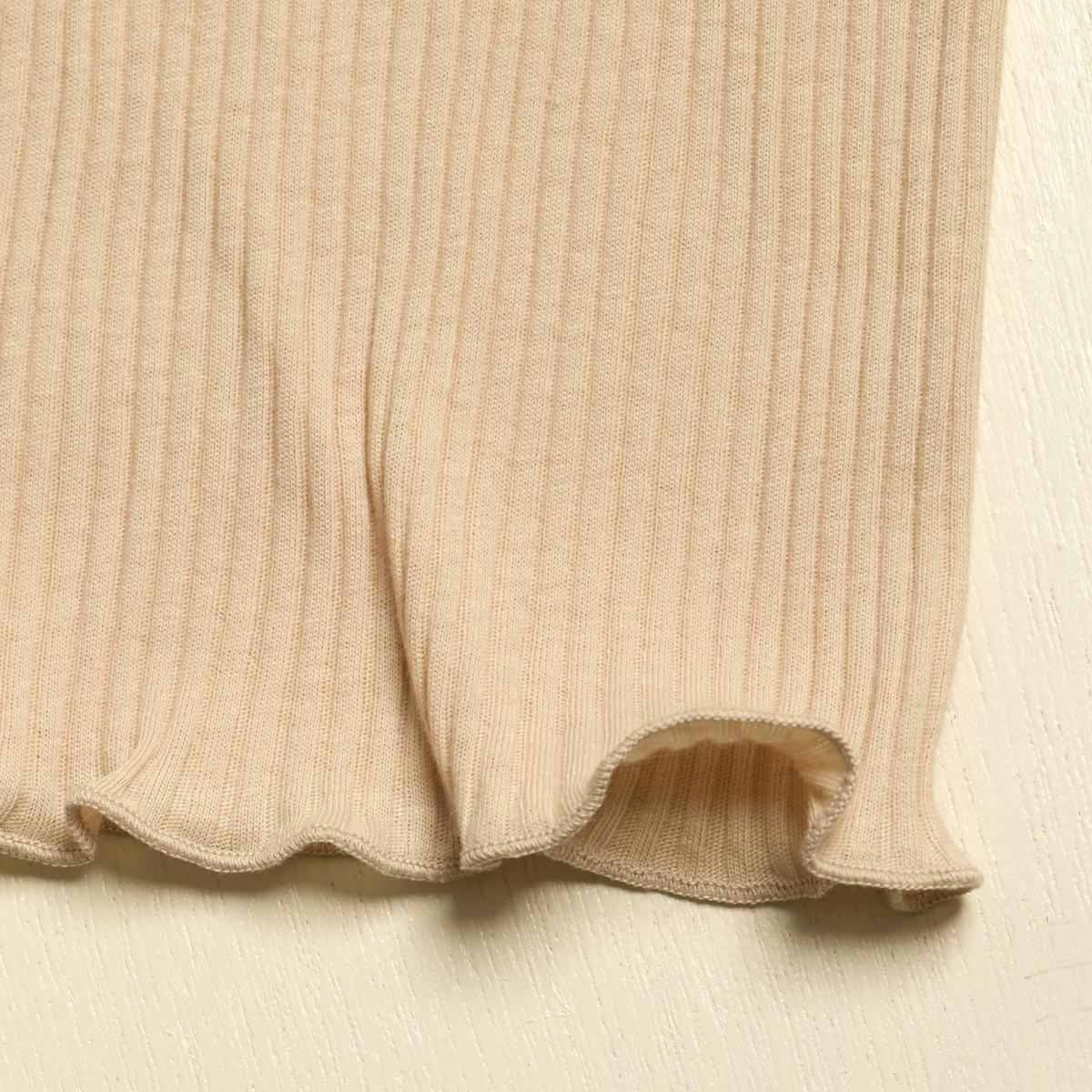 オーガニックコットン 「草木の刻」リブ長袖シャツ