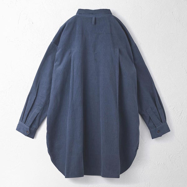 オーガニックコットン コーデュロイロングシャツ
