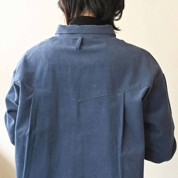 オーガニックコットン コーデュロイロングシャツ