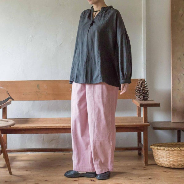 オーガニックコットン コーデュロイパネルパンツ