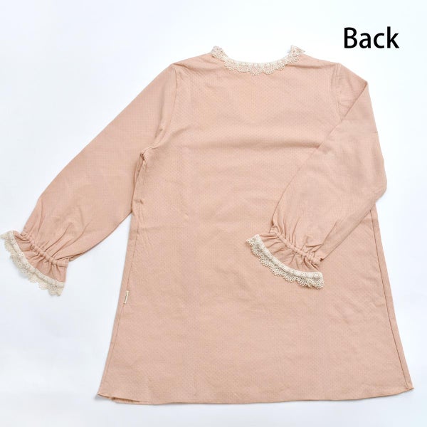 オーガニックコットン スズランVネックギャザートップス