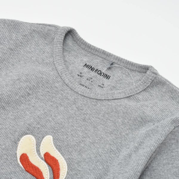 オーガニックコットン キッズ 長袖リブTシャツ Rabbit