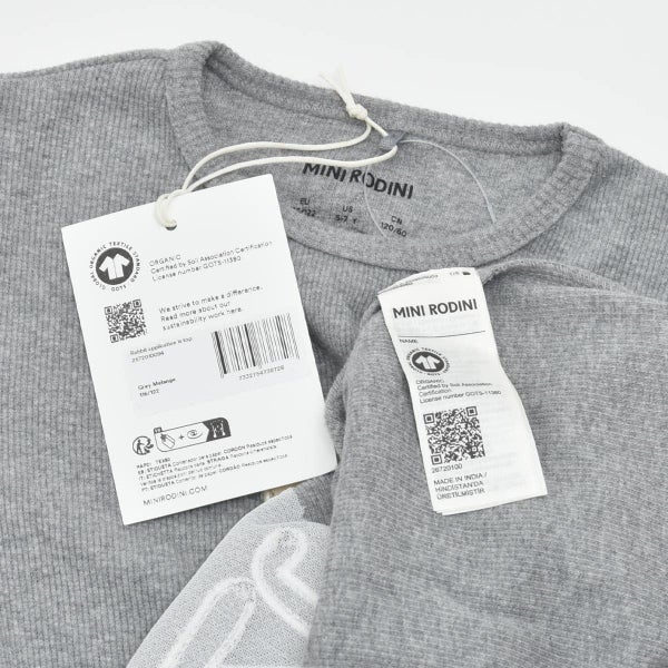 オーガニックコットン キッズ 長袖リブTシャツ Rabbit
