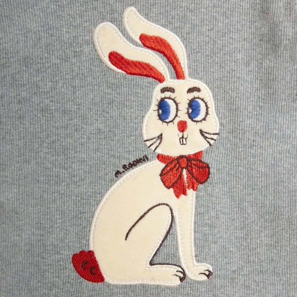 オーガニックコットン キッズ 長袖リブTシャツ Rabbit