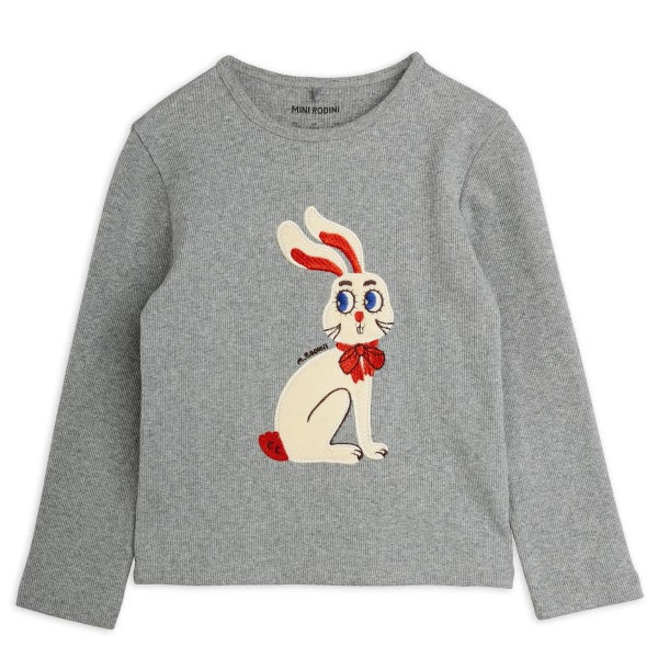 オーガニックコットン キッズ 長袖リブTシャツ Rabbit