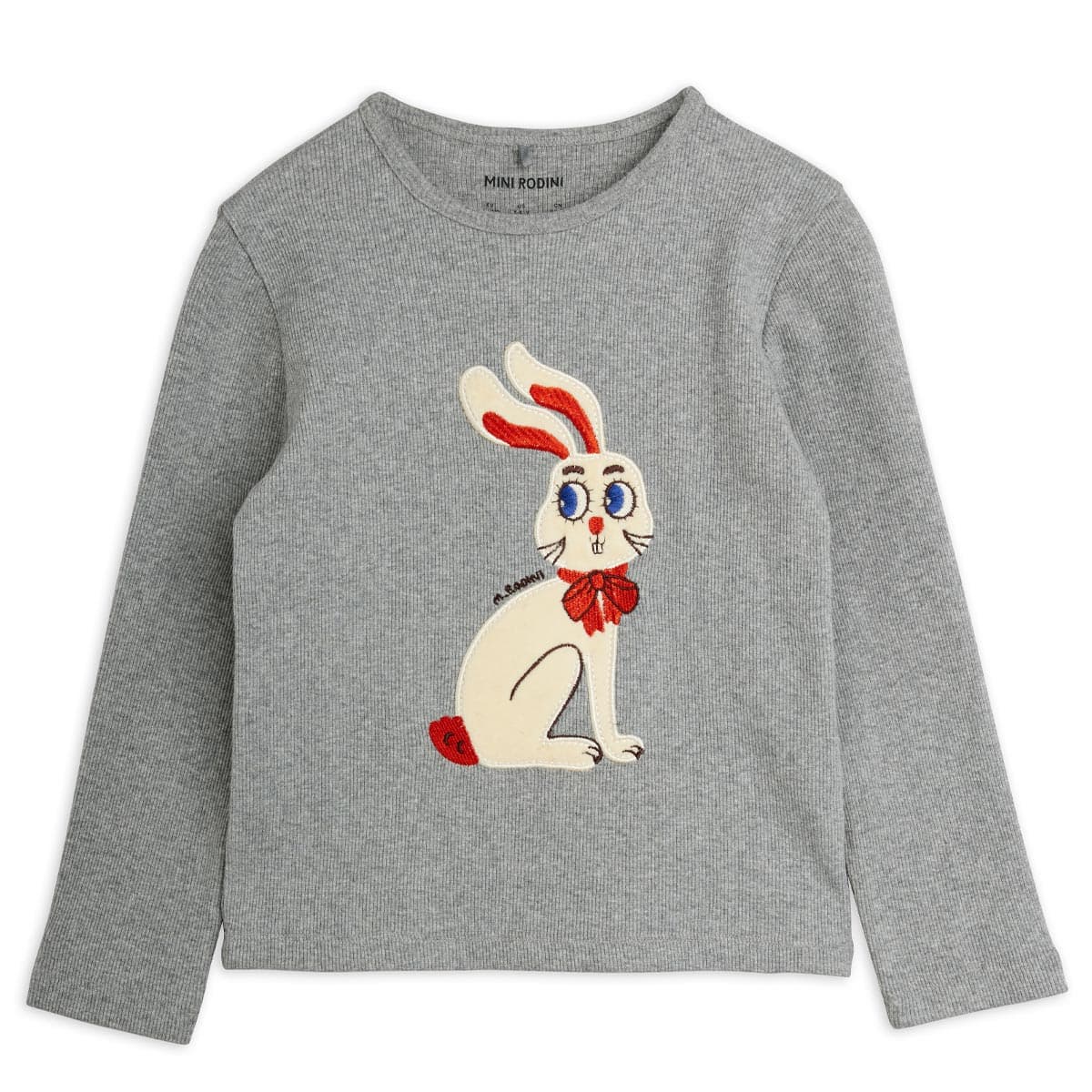 オーガニックコットン キッズ 長袖リブTシャツ Rabbit