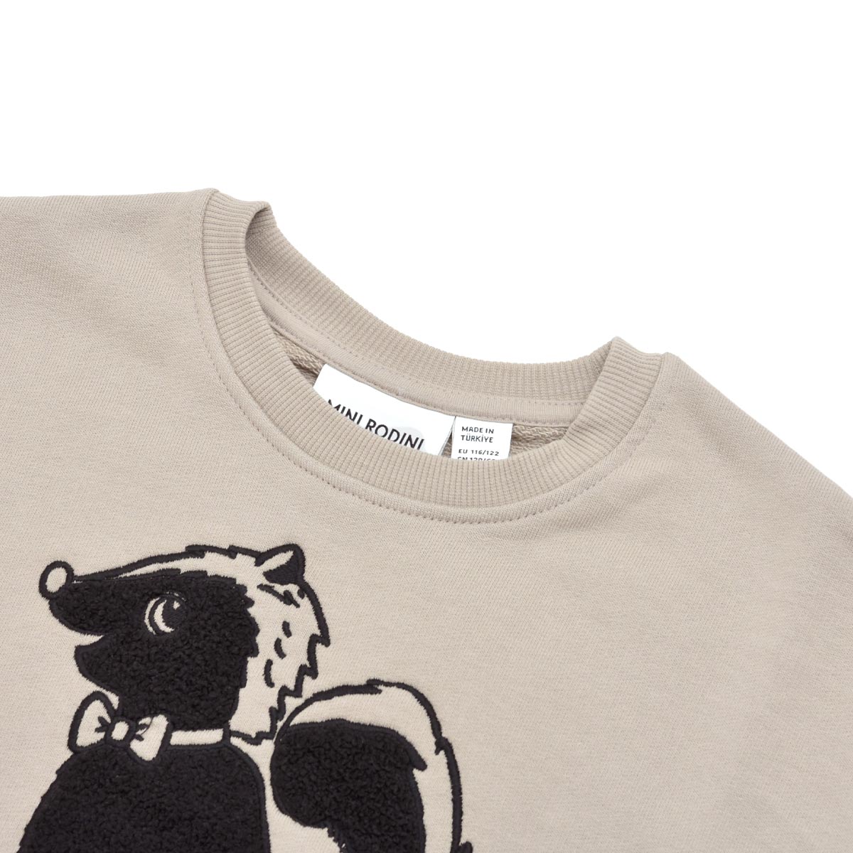 オーガニックコットン キッズ裏毛スウェットシャツ Skunk