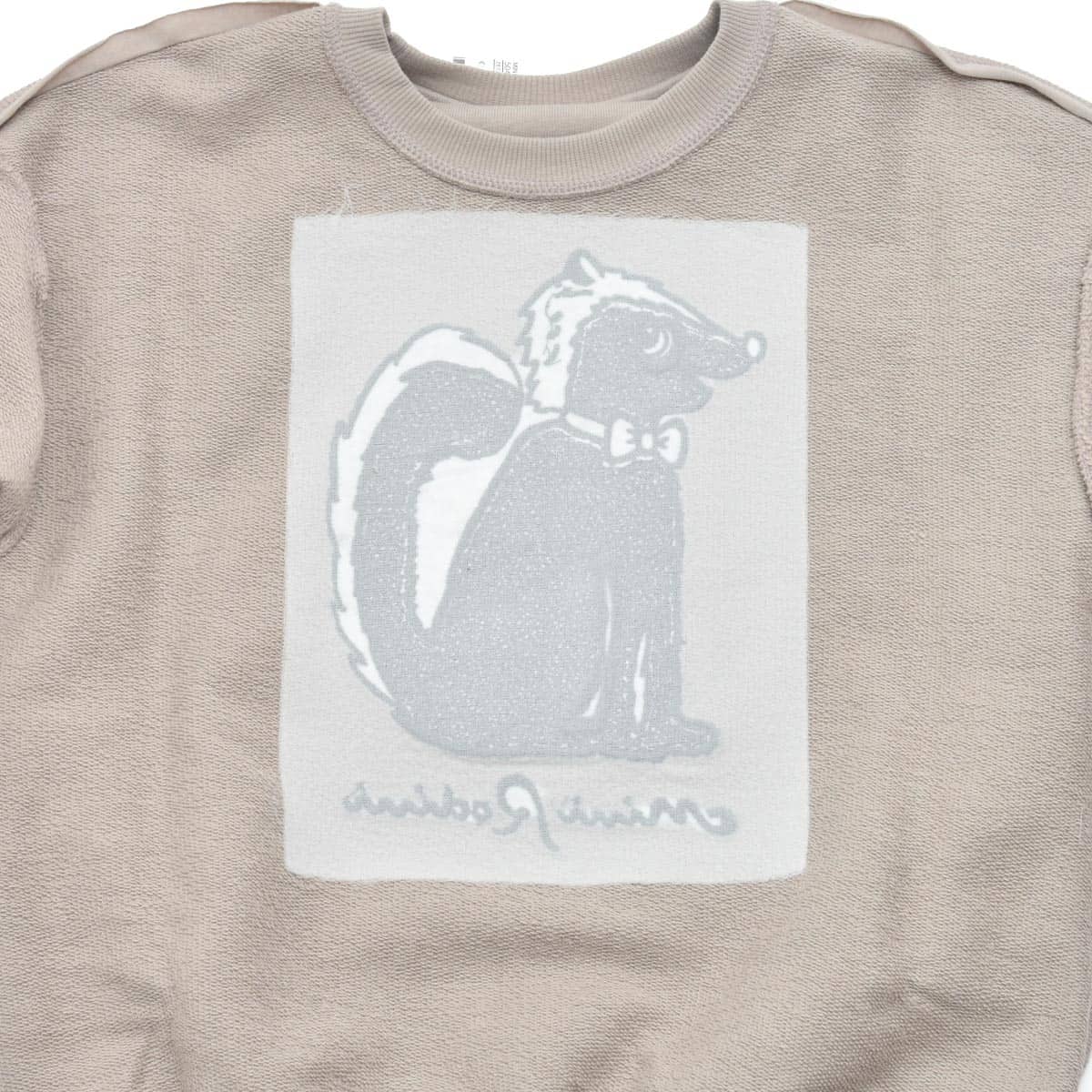 オーガニックコットン キッズ裏毛スウェットシャツ Skunk