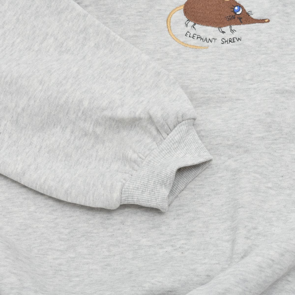 オーガニックコットン キッズ裏起毛スウェットシャツ Elephant shrew