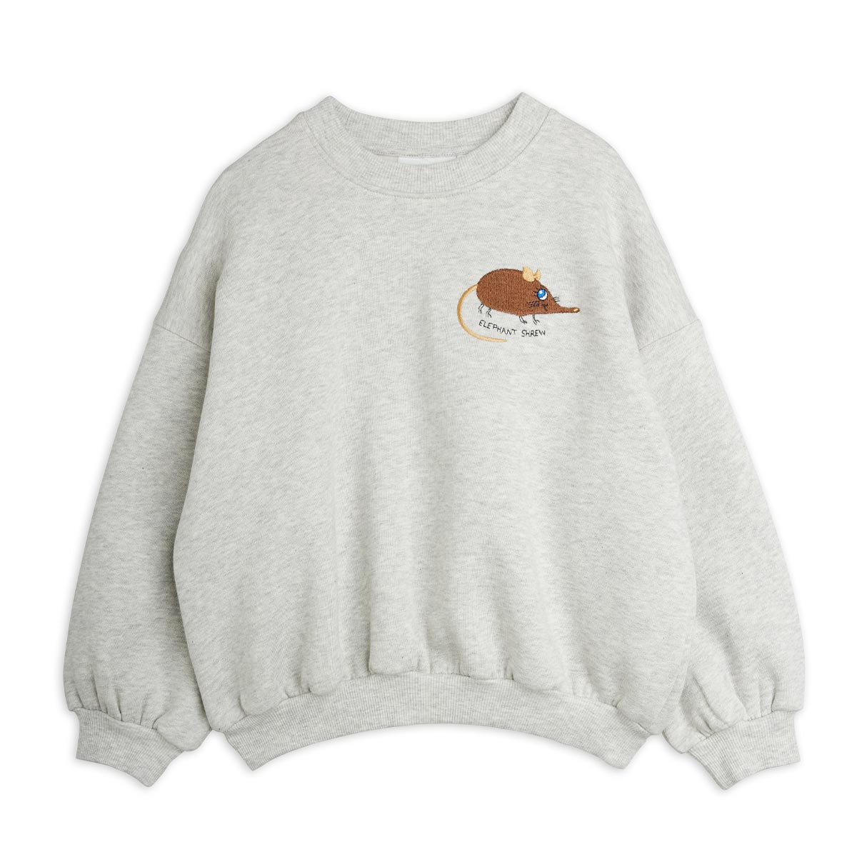 オーガニックコットン キッズ裏起毛スウェットシャツ Elephant shrew
