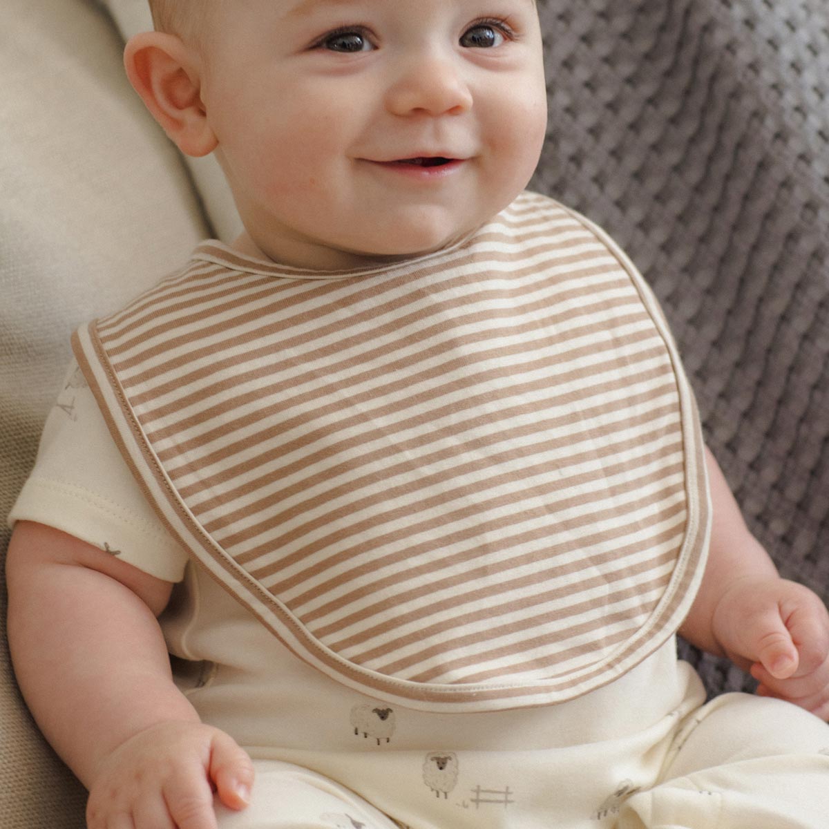 オーガニックコットン ベビー スナップビブ 2枚組