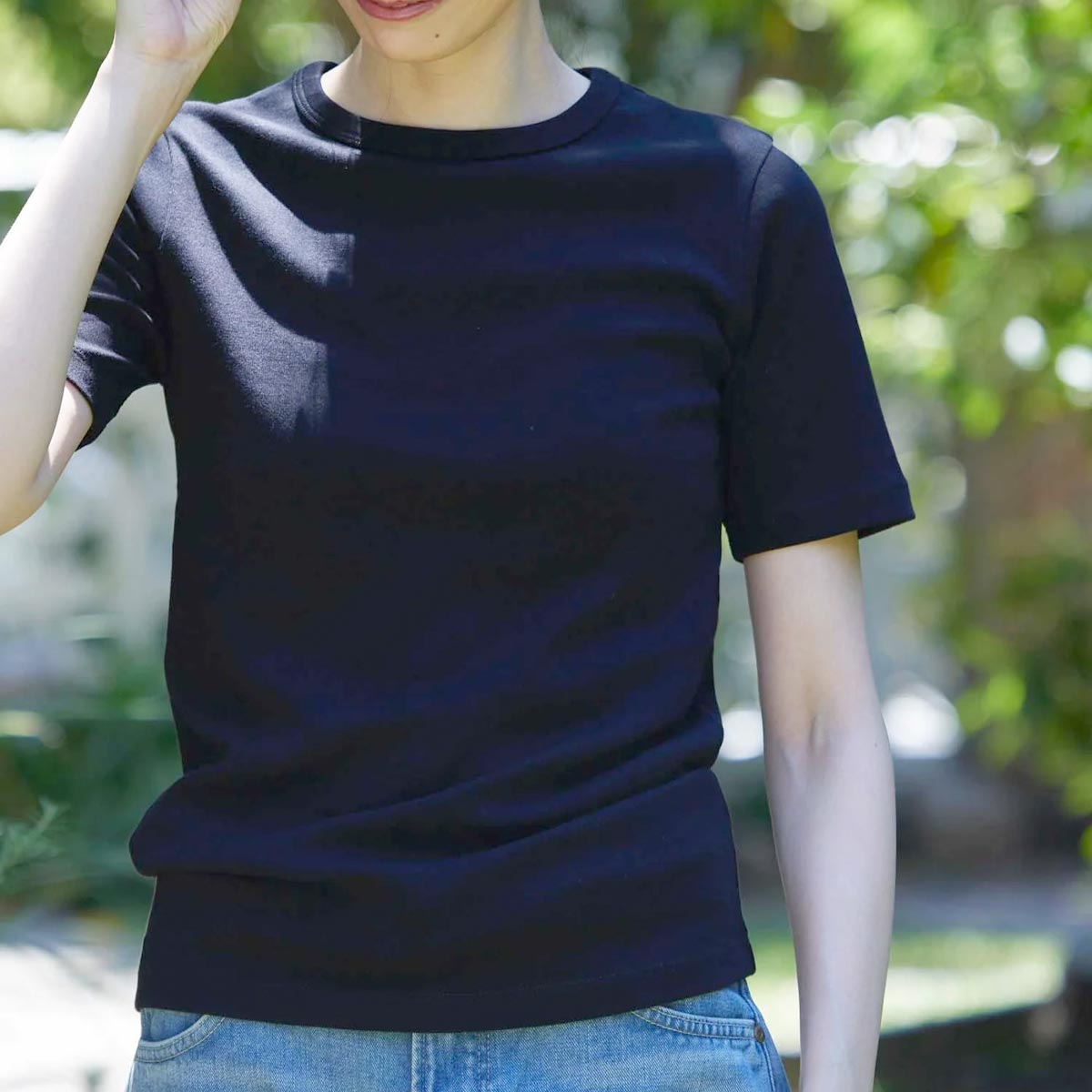 オーガニックコットン ベーシック クルーネック半袖Tシャツ