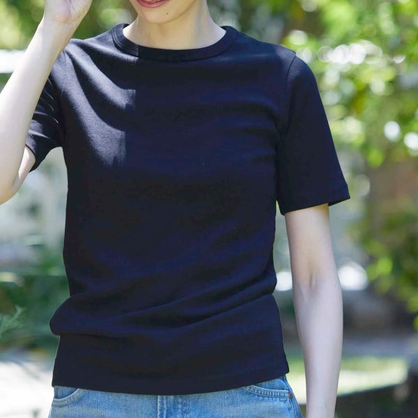 オーガニックコットン ベーシック クルーネック半袖Tシャツ