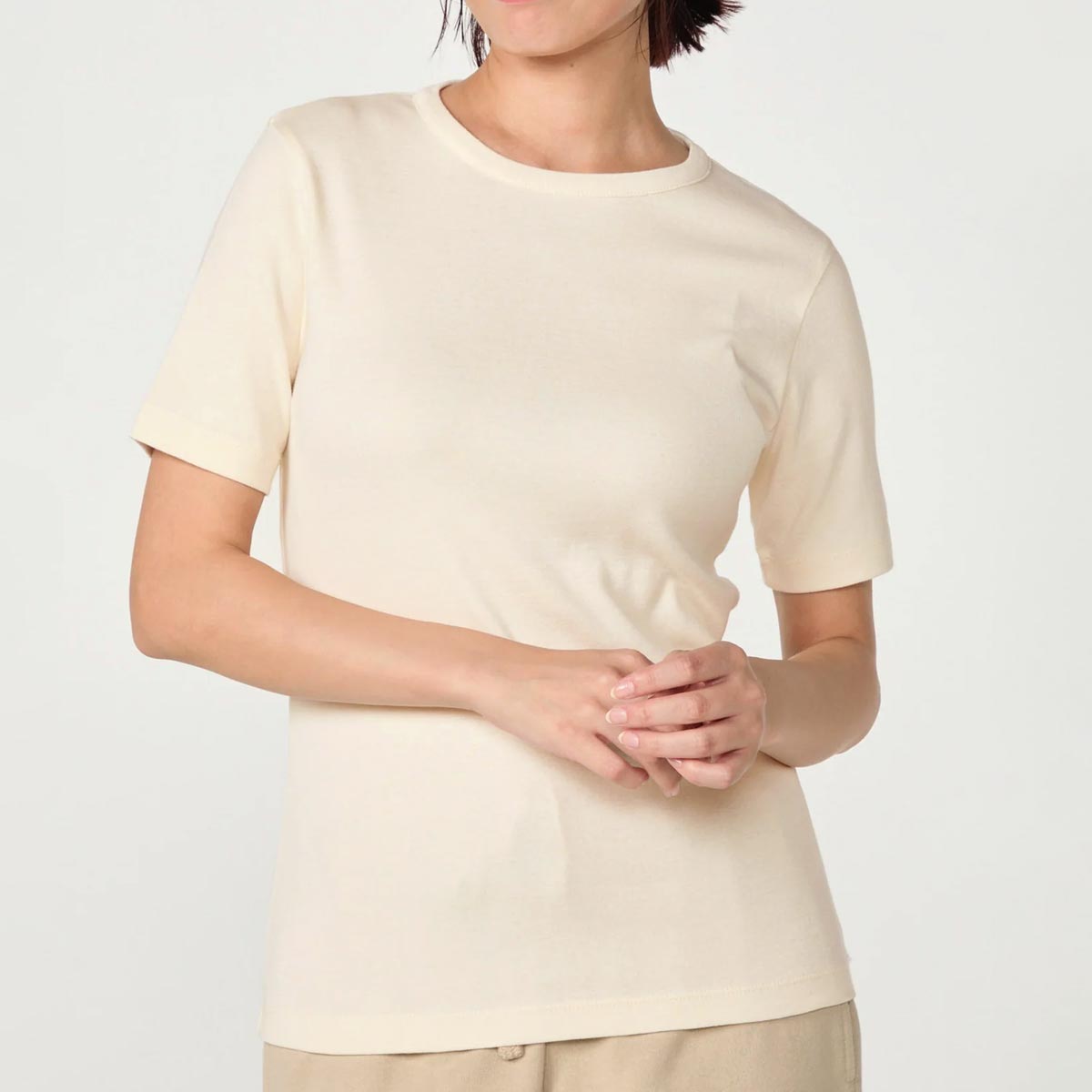 オーガニックコットン ベーシック クルーネック半袖Tシャツ